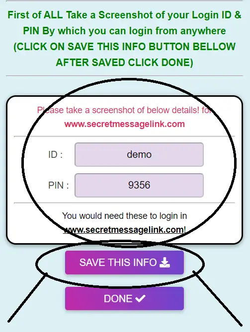 how to create secret message link Step 4